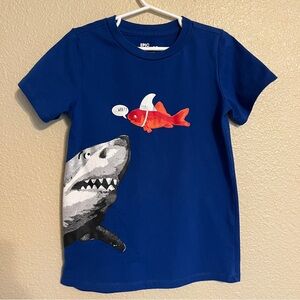 Epic Threads Boy’s Size 6 Royal Blue Goldfish & Shark Short Sleeve T-Shirt